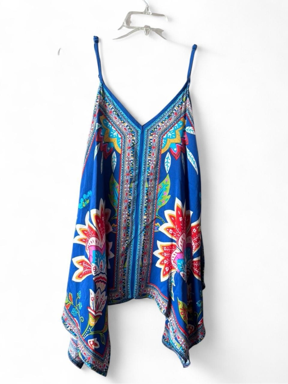 Jealous Tomato Blue Floral V-Neck Spaghetti Strap Camisole